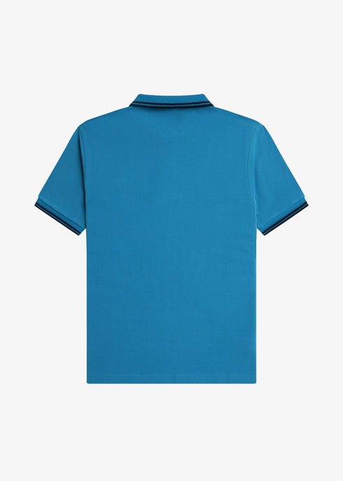 Fred Perry Polo Polo Uomo twin tipped in puro cotone Oceano Blu P24-FRED PERRYM3600-V35-S - Francavilla Moda